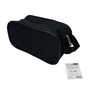 Travel Toiletry Bag Small Dopp Kit‎ Zipper Bag Shaving Shower Case - Black